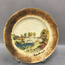 Load image into Gallery viewer, Vintage Art Pottery Wall Plate By Hubert Du Roscoat Bridge (8 3/4")
