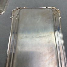 Load image into Gallery viewer, Vintage Crescent Silverware Co. Silverplate Butter Dish W/ Glass Insert (3x8x4)
