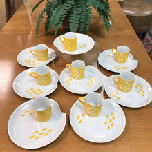 Load image into Gallery viewer, Mid Century Modern 1960's Jonas Roberts Yellow Snack Plate &amp; Cup Set of 8
