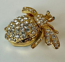 Load image into Gallery viewer, Vintage Joan Rivers Pave Crystal Queen Bee Watch Brooch Pin (1.25")
