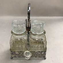 Load image into Gallery viewer, Vintage Sheffield England Pickle/Olive Jar's W/ Silverplate Caddy (9x7x5) 5pcs
