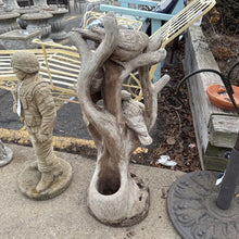 Load image into Gallery viewer, Concrete Stump/Birds (31" Tall)

