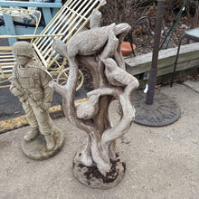 Load image into Gallery viewer, Concrete Stump/Birds (31" Tall)
