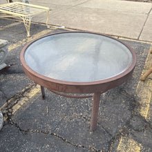 Load image into Gallery viewer, Patio Round Metal/Glass End Table (16x25x25)
