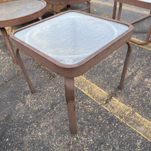Load image into Gallery viewer, Patio Square Metal/Glass End Table (18x19x19)
