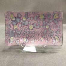 Load image into Gallery viewer, Vintage 70's Handpainted Frosted Art Glass Tray (6x9)
