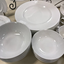 Load image into Gallery viewer, Johnson Brothers Athena White Ribbed 40 Piece China Place Setting Of 8
