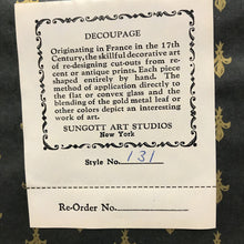 Load image into Gallery viewer, Vintage Sungott Art Studio Frames Convex Gold Leaf Decoupage Print 131 (14x18)
