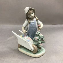 Load image into Gallery viewer, Lladro Figurine Girl With Wheelbarrow (8")
