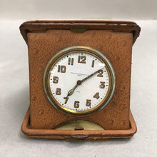 Load image into Gallery viewer, Vintage Bigelow Kennard &amp; Co 8-Day Travel Alarm Folding Clock (4x4.5) AS IS
