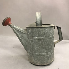 Load image into Gallery viewer, Vintage Galvanized Garden Water Sprinkling Can with Brass Nozzle on Spout (10")
