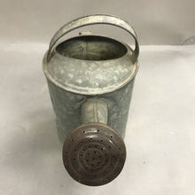 Load image into Gallery viewer, Vintage Galvanized Garden Water Sprinkling Can with Brass Nozzle on Spout (10")
