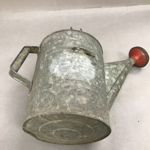 Load image into Gallery viewer, Vintage Galvanized Garden Water Sprinkling Can with Brass Nozzle on Spout (10")
