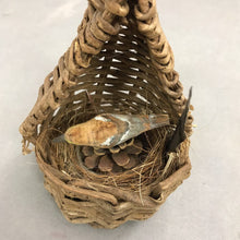 Load image into Gallery viewer, Hand Woven Nest with Bird (9")
