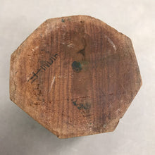 Load image into Gallery viewer, 1970s Hand Carved Wooden Canister Floral Storage Lidded Jar 6" India
