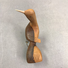Load image into Gallery viewer, Wood Carved Bird with Wire Feet (4")
