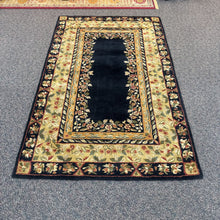 Load image into Gallery viewer, Black / Gold Wool Rug (96x60)
