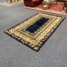 Load image into Gallery viewer, Black / Gold Wool Rug (96x60)
