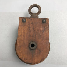 Load image into Gallery viewer, Antique Wooden Block &amp; Tackle Pulley (10")
