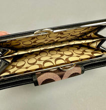 Load image into Gallery viewer, Coach Dark Brown Signature Print Canvas Long Wallet Clutch NWOT (4x7.5")
