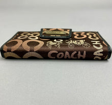 Load image into Gallery viewer, Coach Dark Brown Signature Print Canvas Long Wallet Clutch NWOT (4x7.5")
