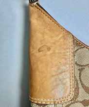 Load image into Gallery viewer, Coach Hamptons Hobo Signature Logo Canvas Leather Trim Purse As-Is (12x14x3")
