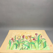 Load image into Gallery viewer, Unframed Charcoal Tulips Painting (19x25)
