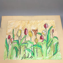 Load image into Gallery viewer, Unframed Charcoal Tulips Painting (19x25)
