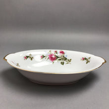 Load image into Gallery viewer, Vintage Porcelain Moss Rose by Japan Oval Serving Bowl (7-3/8X11X2-1/4)
