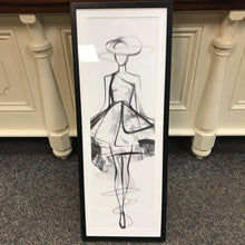 Load image into Gallery viewer, Black Framed Fashion Sketchbook Print (41x15)(#2)
