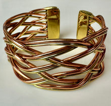 Load image into Gallery viewer, Creative Copper Artisan Copper &amp; Brass Braided Cuff Bracelet
