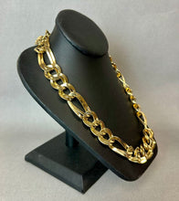 Load image into Gallery viewer, Vintage Goldtone Chunky Double Twisted Link Necklace &amp; Earrings Set (20,2.5")
