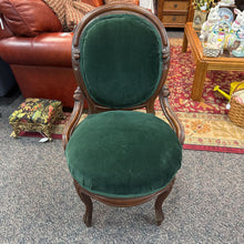 Load image into Gallery viewer, Green Upholstered Chair (35x22x24) AS IS
