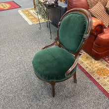 Load image into Gallery viewer, Green Upholstered Chair (35x22x24) AS IS
