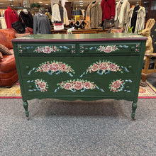 Load image into Gallery viewer, Green Painted 4 Drawer Dresser (36x50x21)
