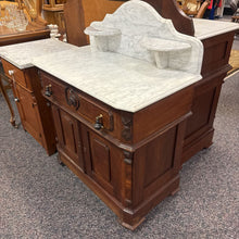 Load image into Gallery viewer, Marble Top Walnut Wash Stand (42x33x18)
