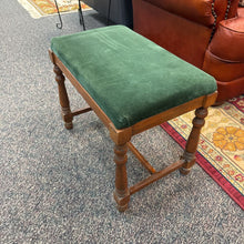 Load image into Gallery viewer, Green Upholstered Bench (18x22x14)
