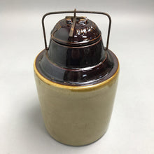 Load image into Gallery viewer, The Weir Crock Stoneware Jar W Lid &amp; Bail 8" Tall Pat Mar 1892
