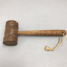 Load image into Gallery viewer, Antique Primitive Hand Made Wooden Judge's Gavel or Auctioneers Mallet (10")
