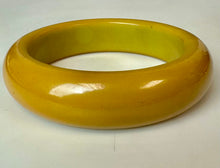 Load image into Gallery viewer, Vintage Golden Yellow Bakelite Bangle Bracelet (8" Inside Circumference)
