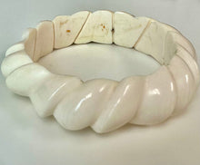 Load image into Gallery viewer, Vintage Carved Bone Bangle Bracelet As-Is (7.5" Inside CIrcumference)
