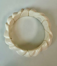 Load image into Gallery viewer, Vintage Carved Bone Bangle Bracelet As-Is (7.5" Inside CIrcumference)
