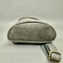 Load image into Gallery viewer, Joy Susan Gray Distressed Vegan Leather Backpack Purse (12x11x4")
