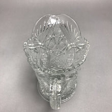 Load image into Gallery viewer, Vintage Cut Clear Glass Water Pitcher Flower Diamond (7")
