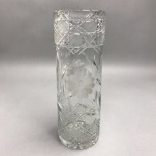 Load image into Gallery viewer, Antique American Brilliant Daisy &amp; Leaf Cylinder Vase (12")

