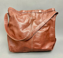 Load image into Gallery viewer, Vintage Halston Mauve Leather Hobo Bag Purse (13x14x5")
