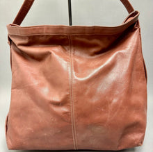 Load image into Gallery viewer, Vintage Halston Mauve Leather Hobo Bag Purse (13x14x5")

