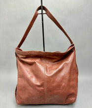 Load image into Gallery viewer, Vintage Halston Mauve Leather Hobo Bag Purse (13x14x5")
