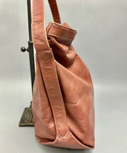 Load image into Gallery viewer, Vintage Halston Mauve Leather Hobo Bag Purse (13x14x5")
