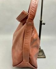 Load image into Gallery viewer, Vintage Halston Mauve Leather Hobo Bag Purse (13x14x5")
